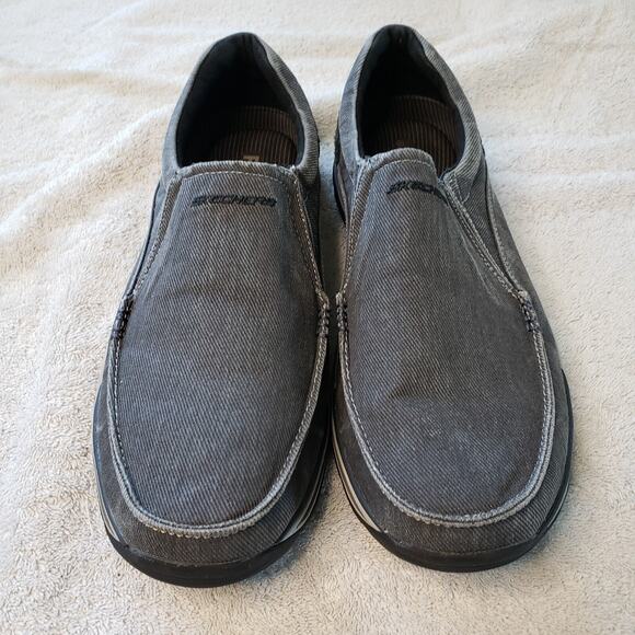 Skechers Other - Skechers Creston Moseco Moccasin Slip On Loafer Mens 10 Gray Relaxed Fit